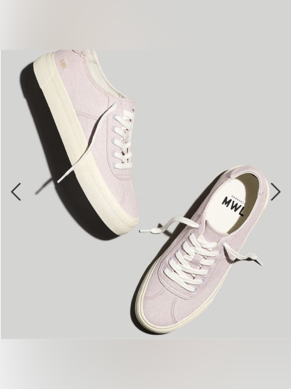Madewell Light Purple Sidewalk Low Top Sneakers in Canvas size Women 7.5 Men 6